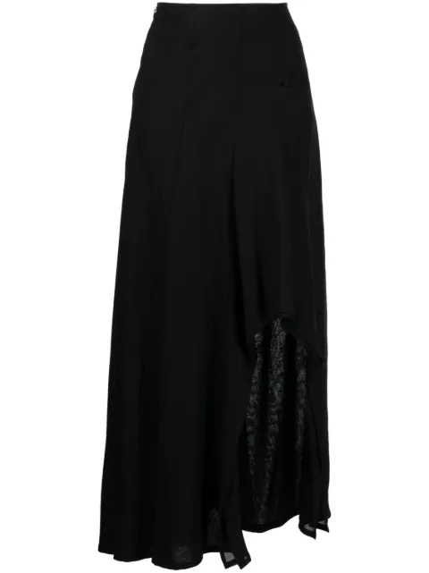 Yohji Yamamoto falda acampanada con cintura alta