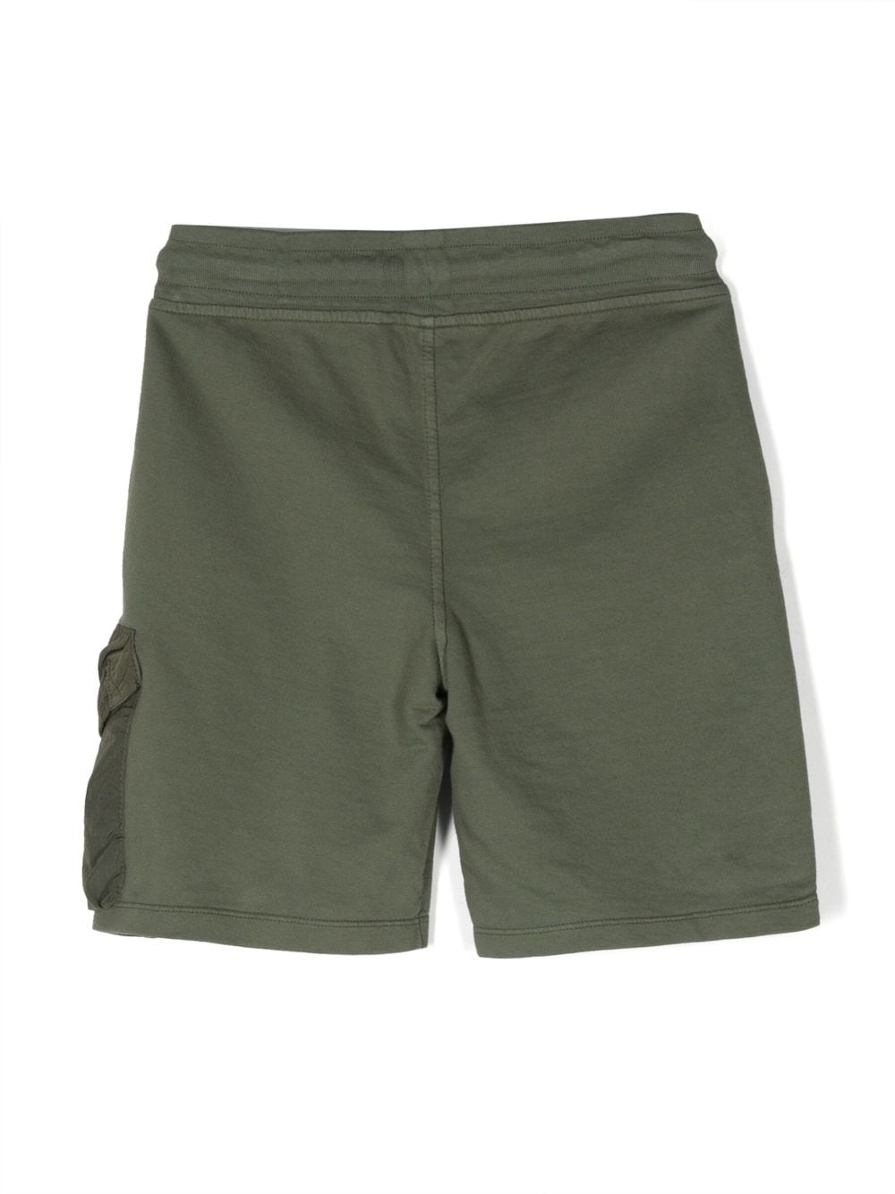 Shop C.p. Company Side Logo-plaque Cargo Shorts In Green