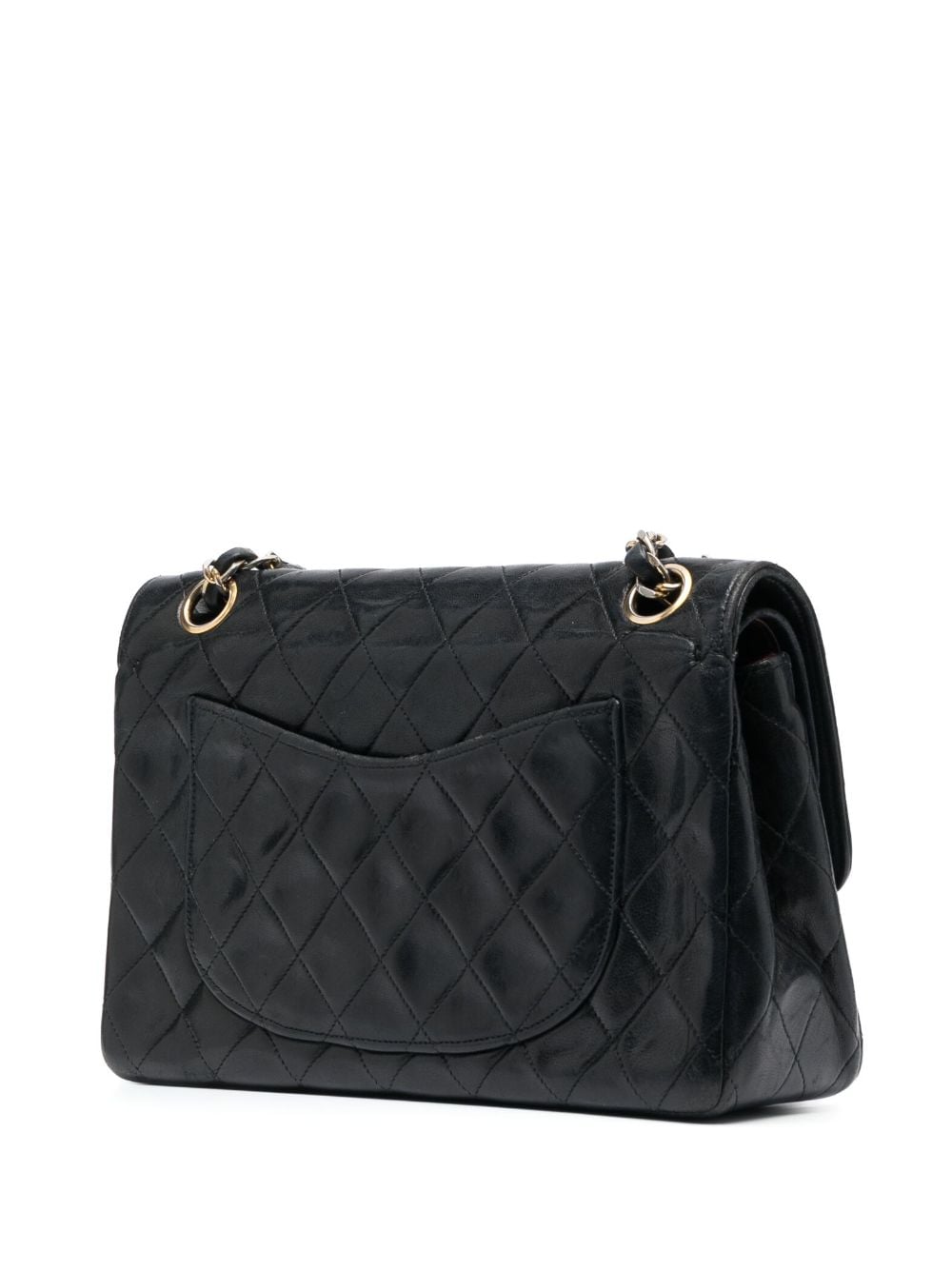 Pre-owned Chanel 1986-1988 Small Double Flap Shoulder Bag In Black ...