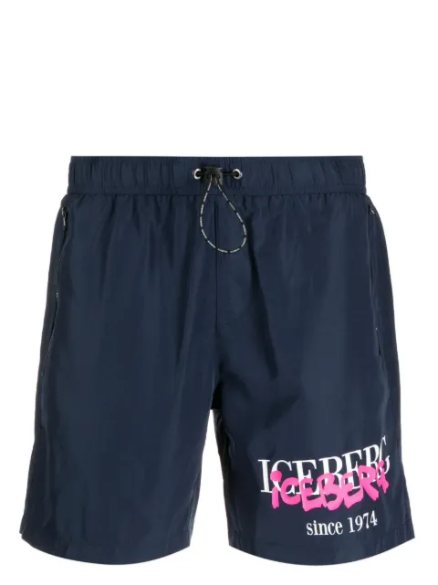 Iceberg Black Polyester Men Swim Short main image 1