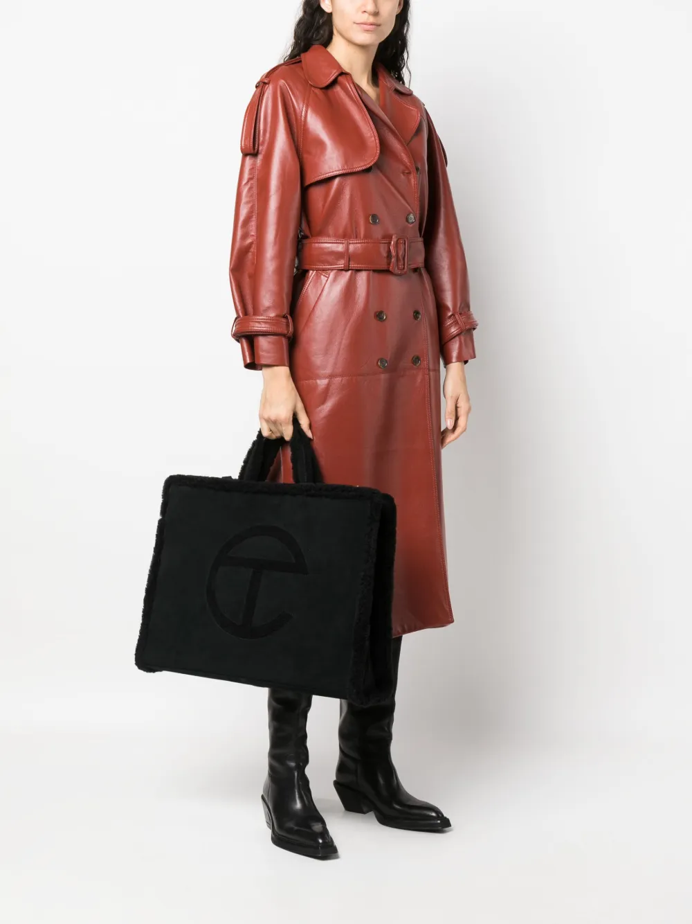 UGG Shopper met textuur - Zwart