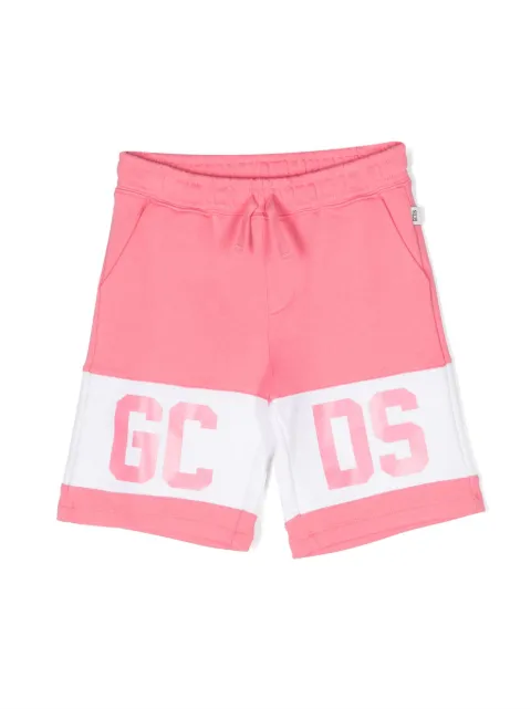 Gcds Kids short en coton à logo imprimé