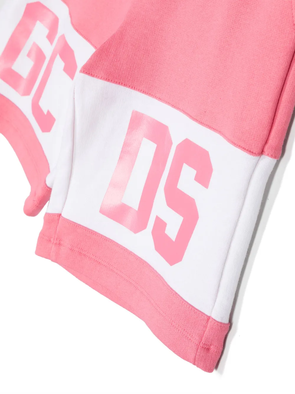 Shop Gcds Logo-print Cotton Shorts In Pink