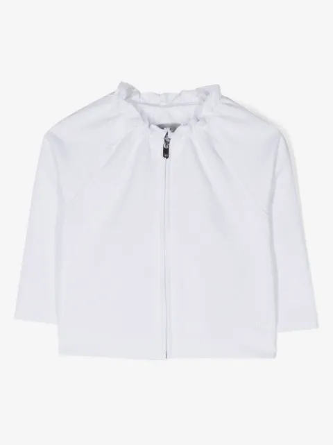 Il Gufo ruffle-trim zip-up jacket 