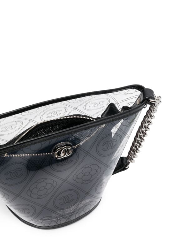 Chanel Pre-owned Camellia Bucket Bag - Black