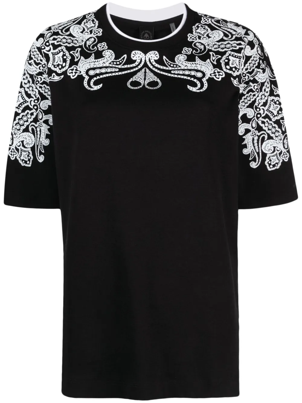 Moose Knuckles bandana-print cotton T-shirt - Black