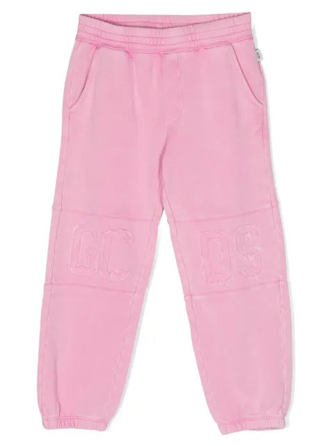 Gcds Kids debossed-logo cotton trousers