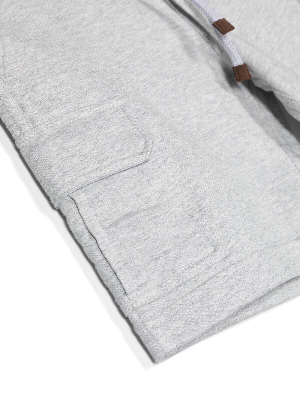 Shop Brunello Cucinelli Melange Cargo-pocket Shorts In Grey