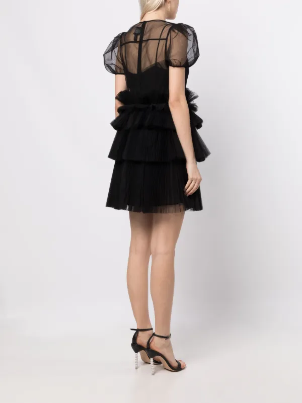 Huishan Zhang Telsha チュール ドレス | ブラック | FARFETCH JP