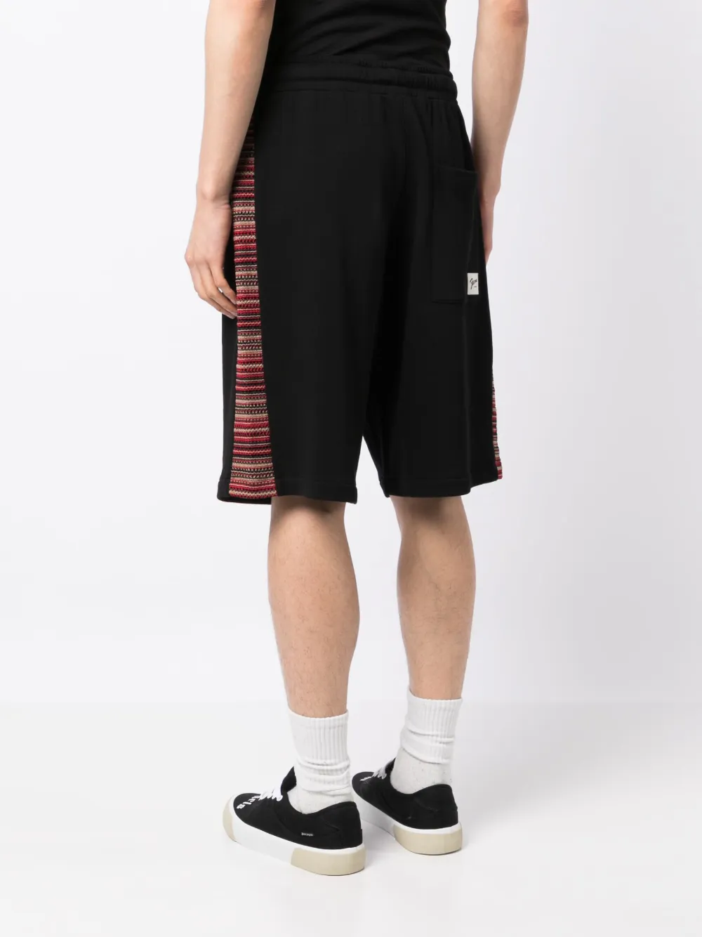 Shop Five Cm Drawstring Cotton Bermuda Shorts In Black