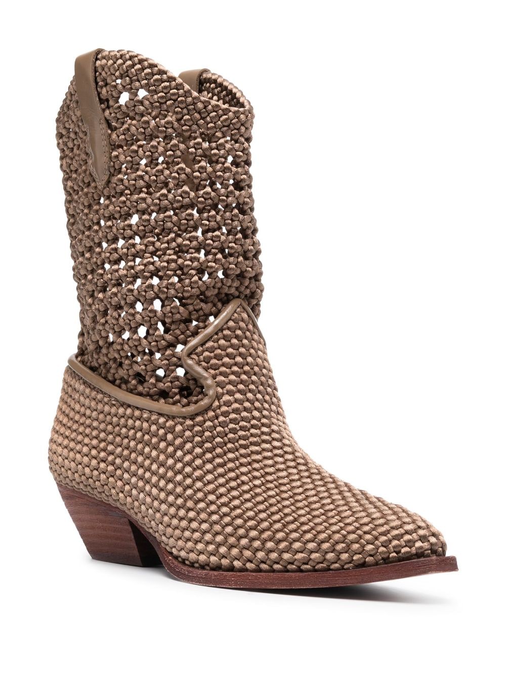 Shop Ash 60mm Woven-style Boots In Brown