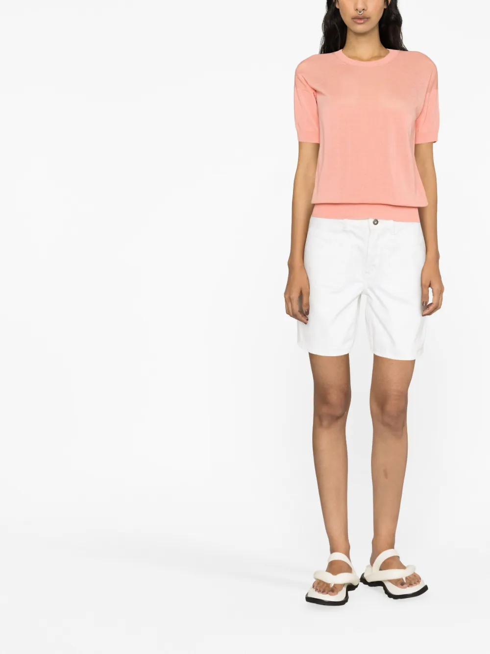 Peserico T-shirt met ronde hals - Roze