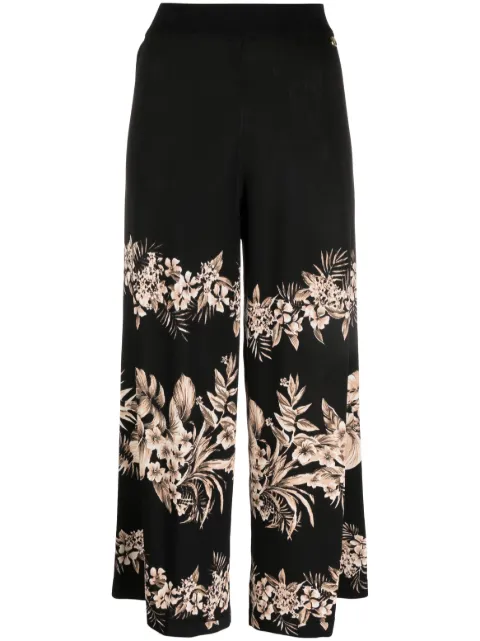 TWINSET pantalones tejidos con motivo foral