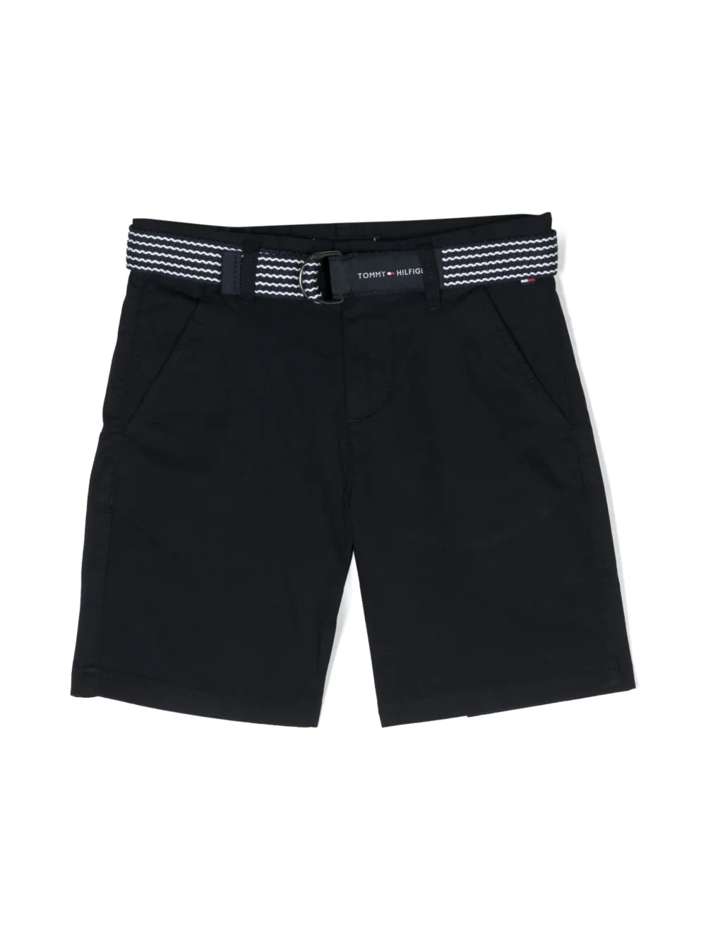 Image 1 of Tommy Hilfiger Junior embroidered-logo knee-length shorts