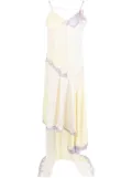 Sportmax lace-detail draped dress - Yellow