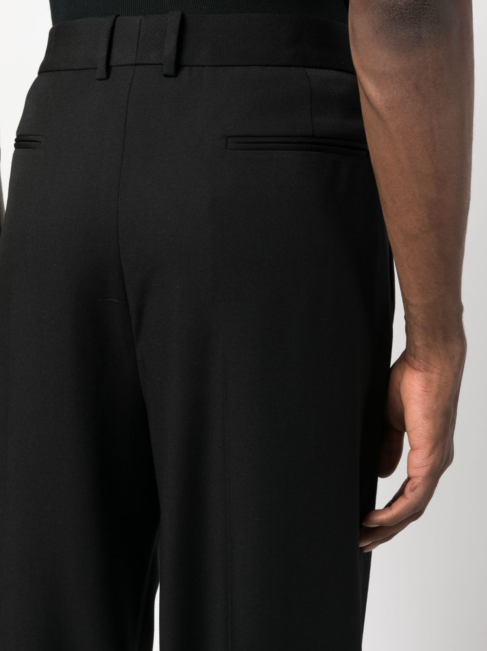Shop Saint Laurent Loose-fit Tailored Trousers In Schwarz