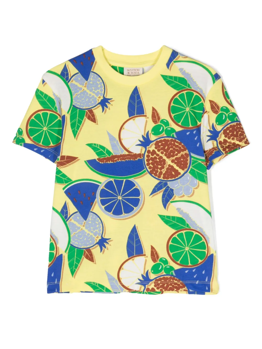 Scotch & Soda fruit-print cotton T-shirt - Yellow