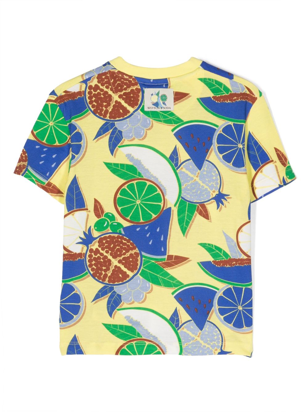 Scotch & Soda T-shirt met fruitprint - Geel