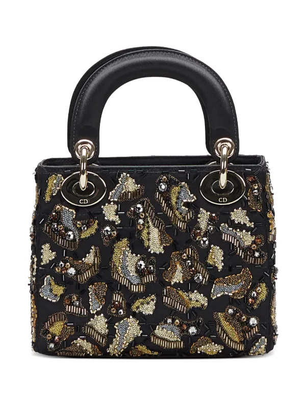 Mini lady dior embroidered bag online
