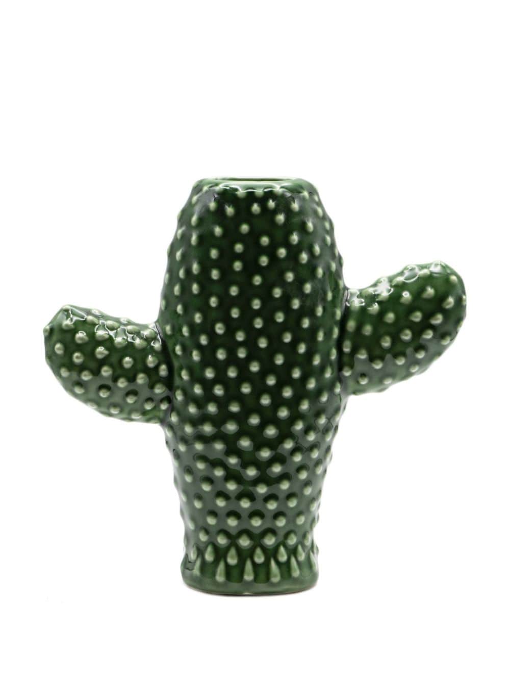 Shop Serax Ceramic Cactus Vase Set In Green