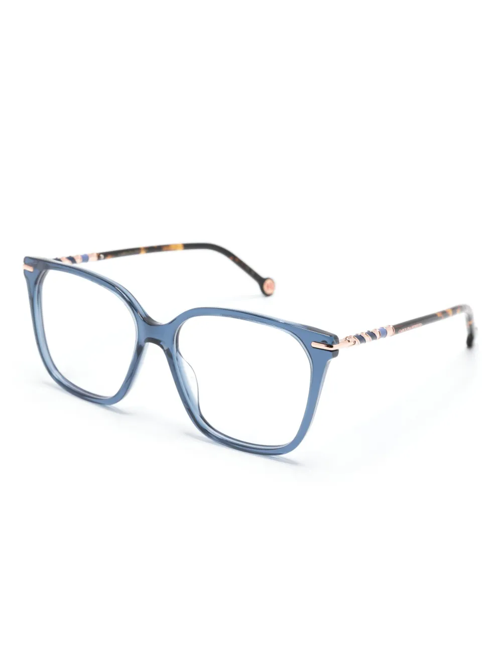 Carolina Herrera Bril met schildpadschild design - Blauw