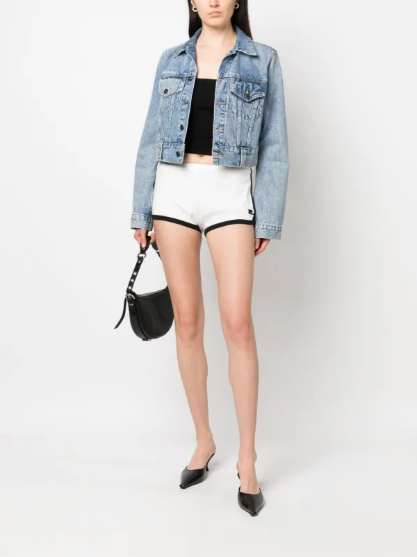 Courrèges コントラストトリム ショートパンツ | ホワイト | FARFETCH JP Courrèges コントラストトリム ショートパンツ | ホワイト | FARFETCH JP