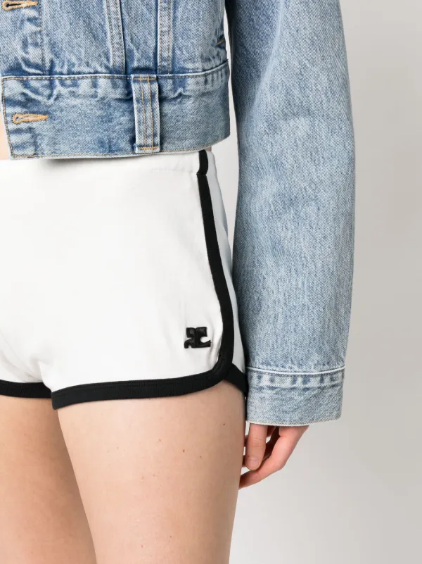 Courrèges コントラストトリム ショートパンツ | ホワイト | FARFETCH JP Courrèges コントラストトリム ショートパンツ | ホワイト | FARFETCH JP