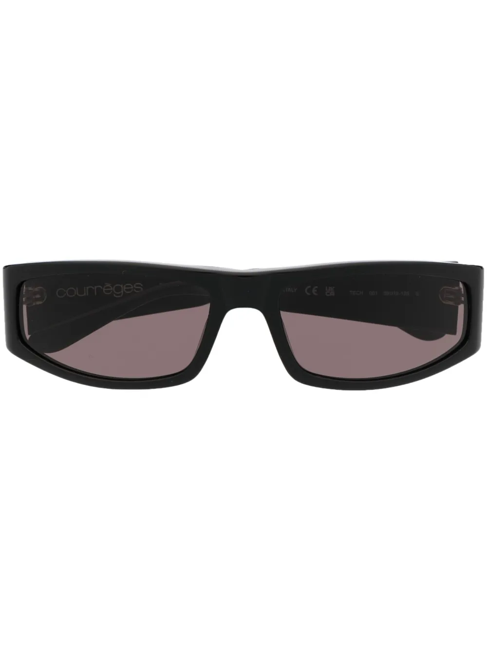 Courrèges logo-print arm sunglasses | Black | Image 1