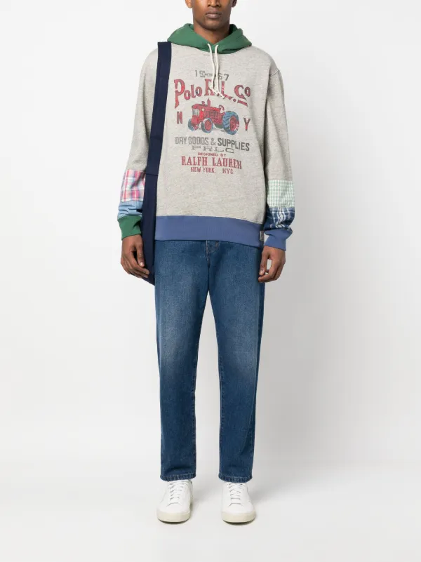 Polo Ralph Lauren Patchwork logo print Hoodie Farfetch