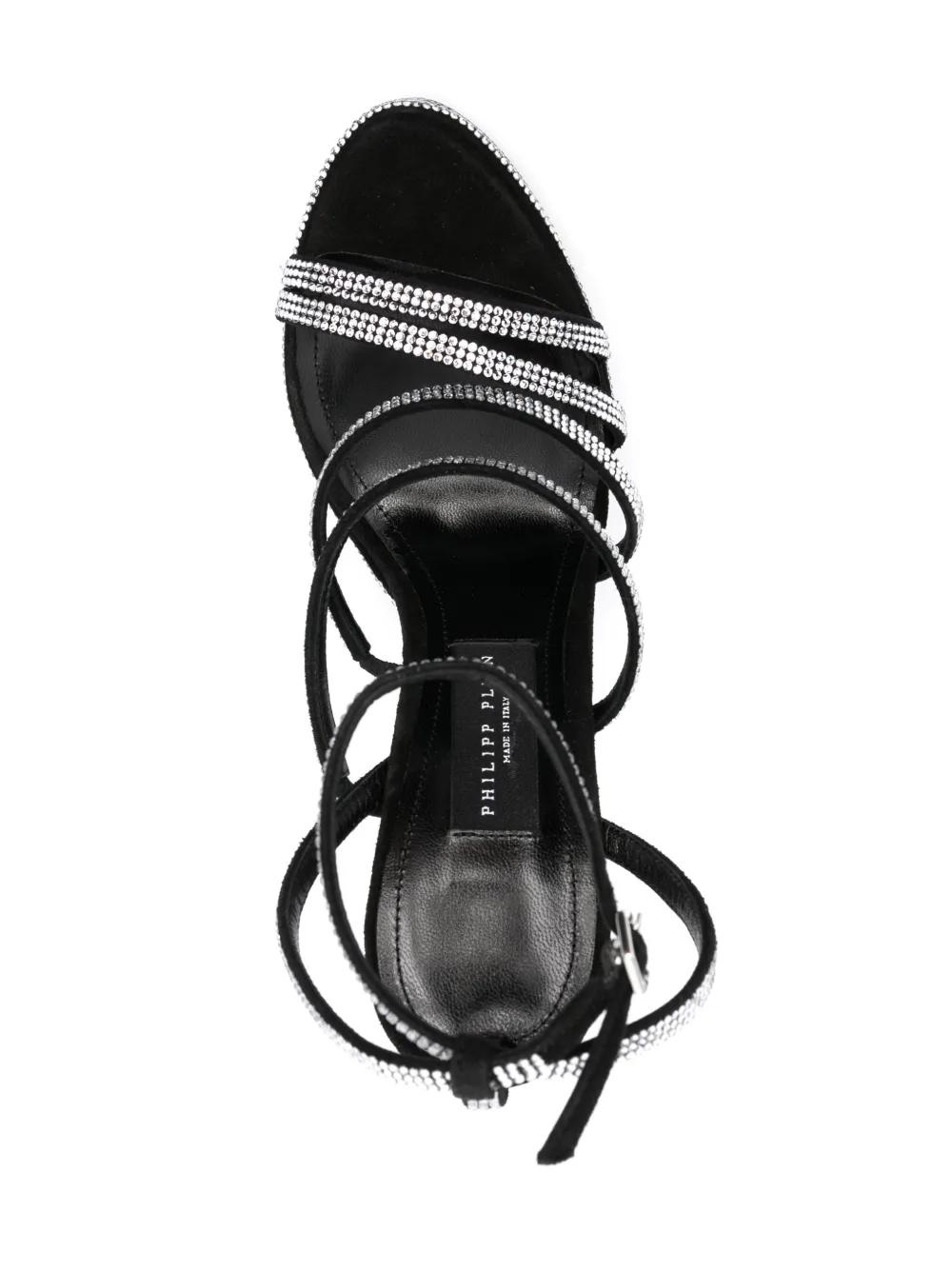 Philipp Plein 180mm embellished platform sandals Silver