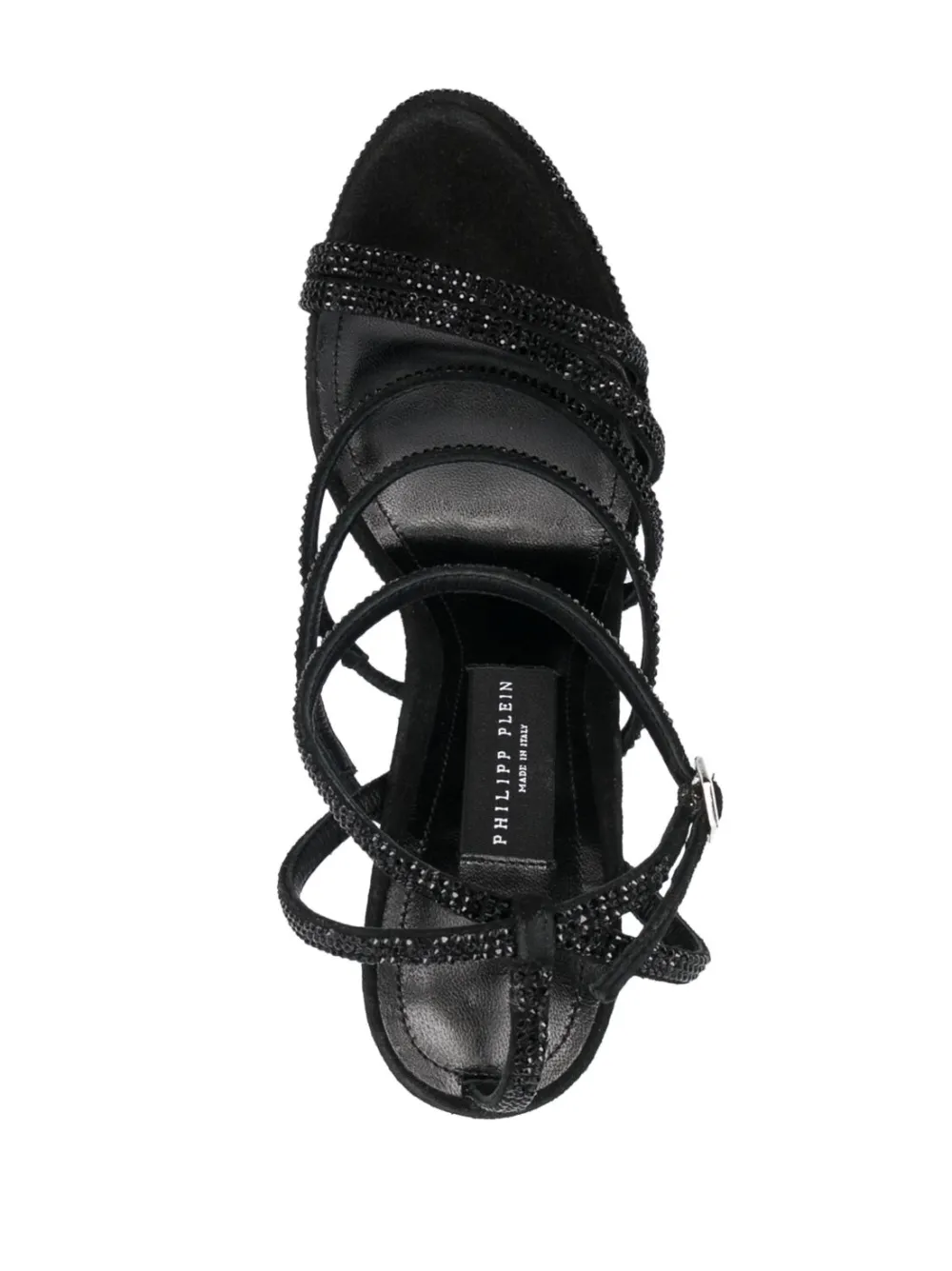 Philipp Plein 170mm embellished platform sandals Black