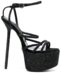 Philipp Plein 170mm embellished platform sandals - Black