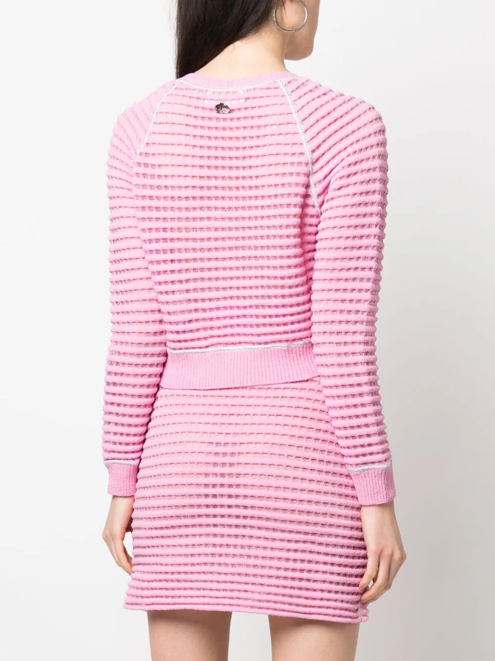 Genny Knitted Short Jacket In Rosa