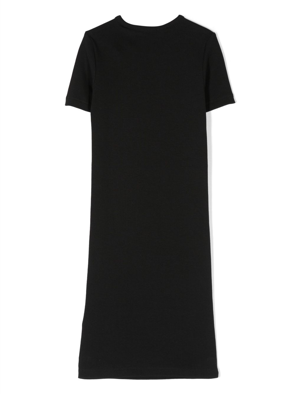 Shop Off-white Logo-print Cotton Dress In Black