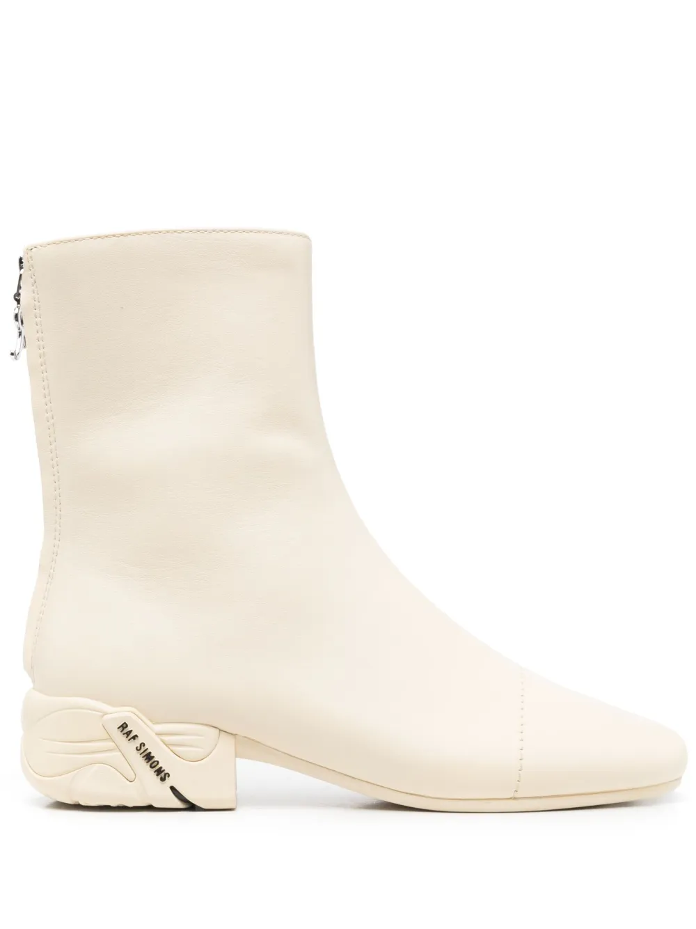 Raf Simons logo-print ankle boots - Neutrals