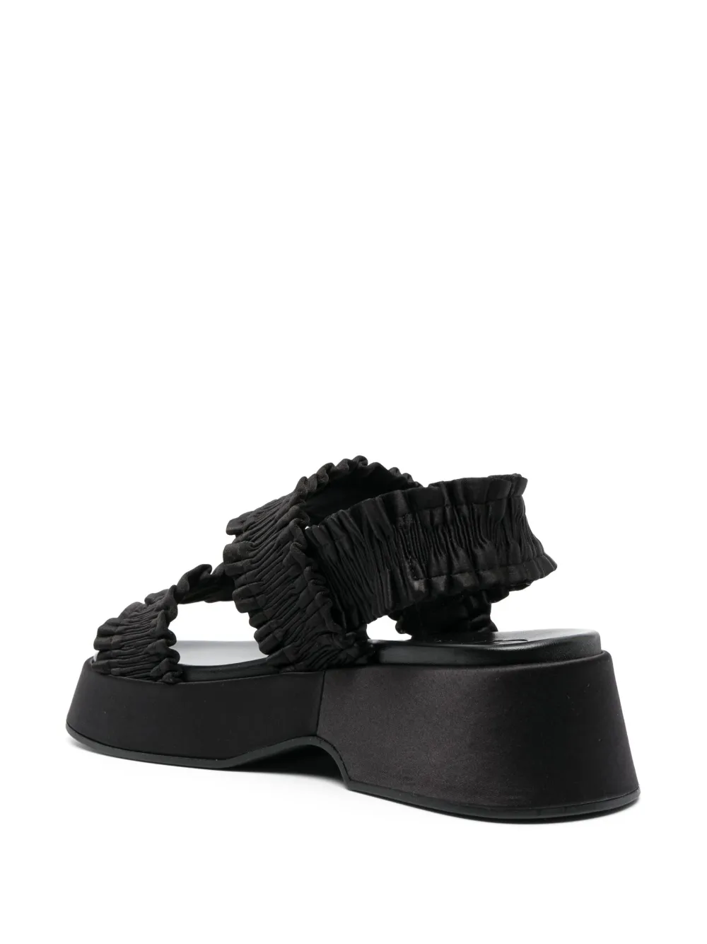 smocked-strap flatform sandals