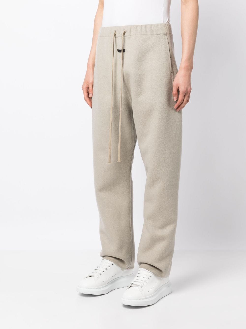 Shop Fear Of God Eternal Fleece-texture Trousers In Grey