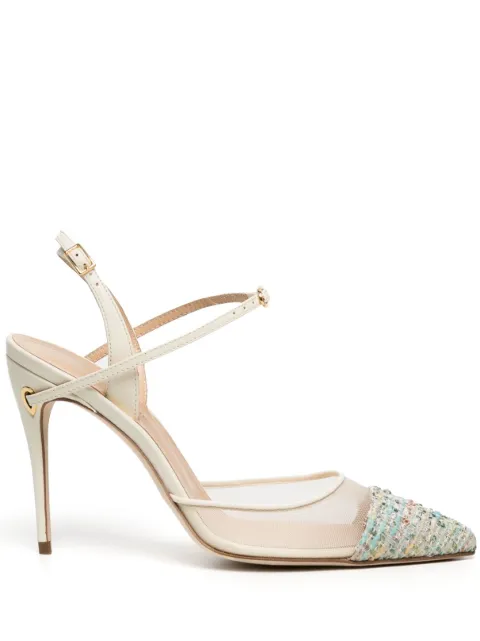 Jennifer Chamandi escarpins Vittorio 105 mm en tweed