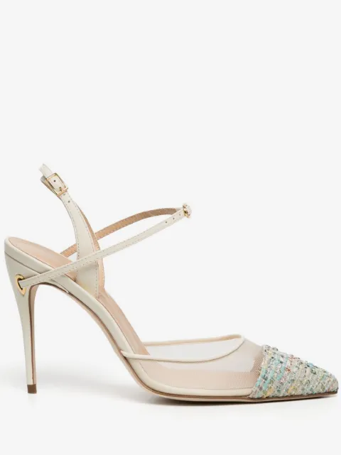 Jennifer Chamandi Vittorio 105mm tweed pumps