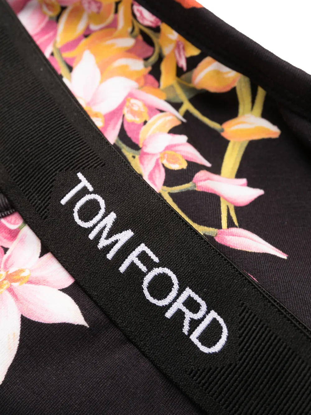 Tom Ford Floral Print Stretch Cotton Briefs Black Farfetch Uk