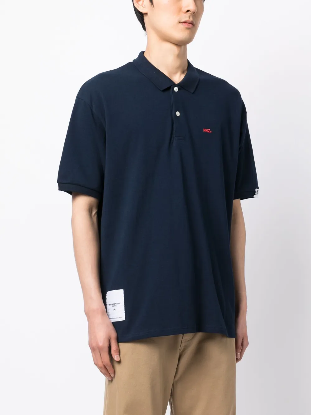 Shop Izzue Embroidered-logo Polo Shirt In Blue