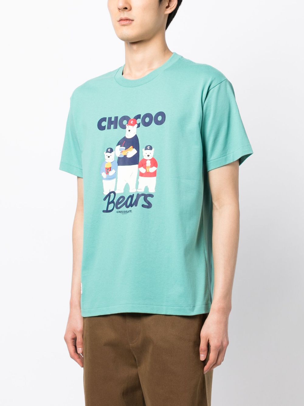 Shop Chocoolate Graphic-print Cotton T-shirt In Green