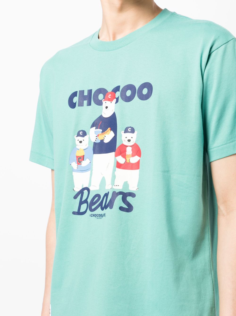 Shop Chocoolate Graphic-print Cotton T-shirt In Green