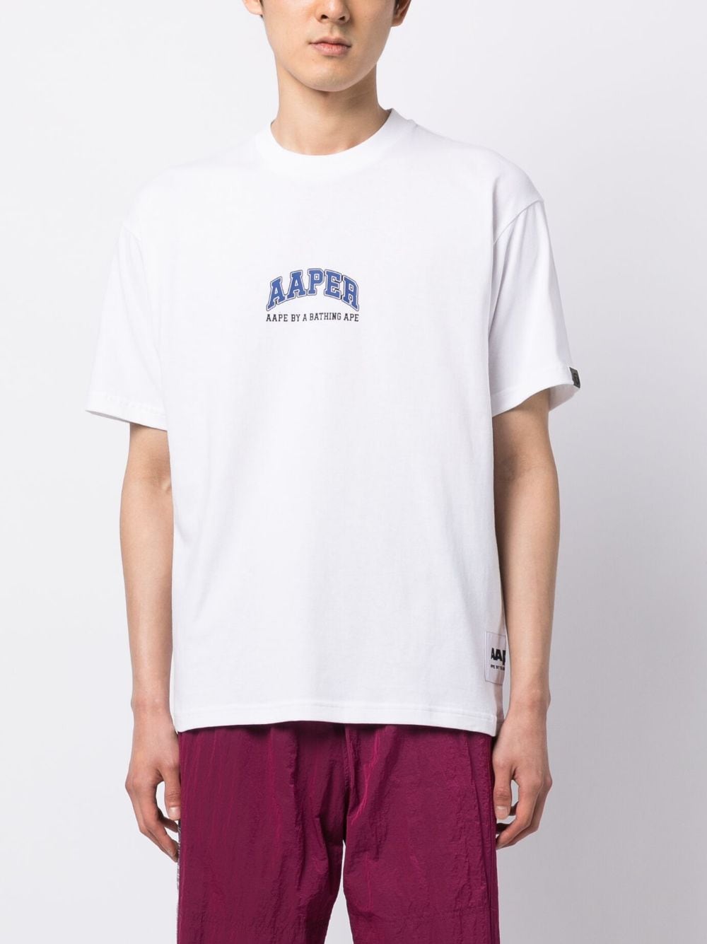 Shop Aape By A Bathing Ape Graphic-print Cotton T-shirt In Weiss