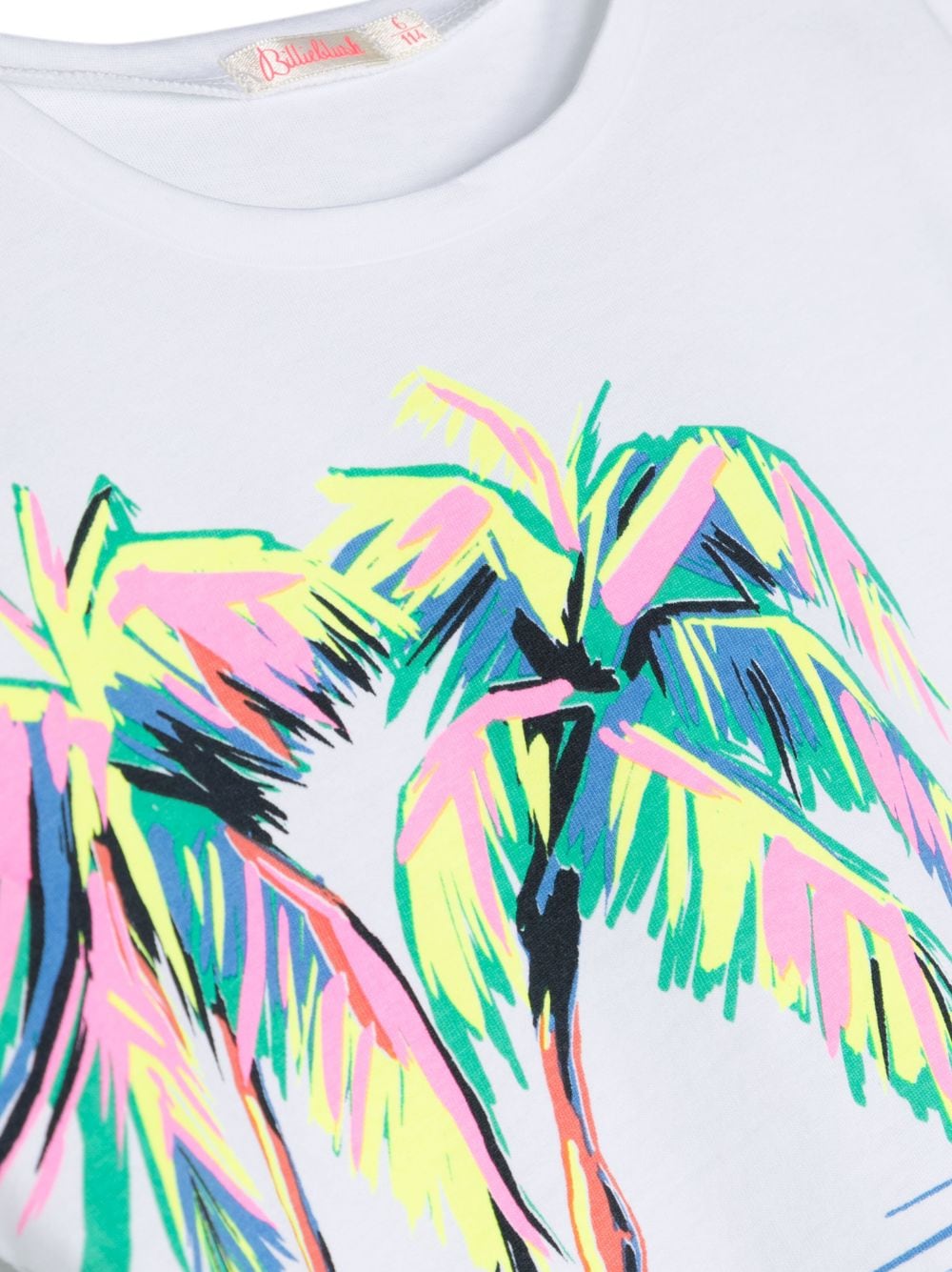 Shop Billieblush Palm-tree-print T-shirt In White