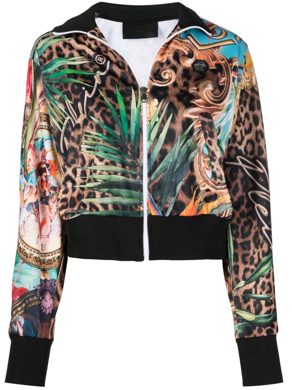 Philipp Plein Baroque Flowers-print jacket Women