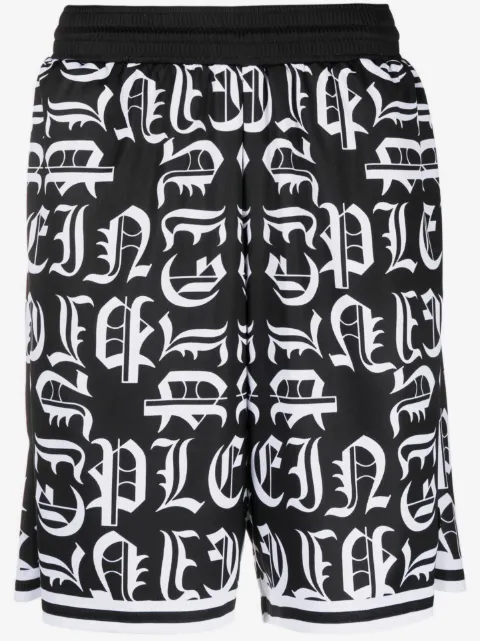 Philipp Plein bermudas con motivo Gothic Plein