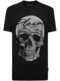 Philipp Plein crystal-embellished skull cotton T-shirt - Black