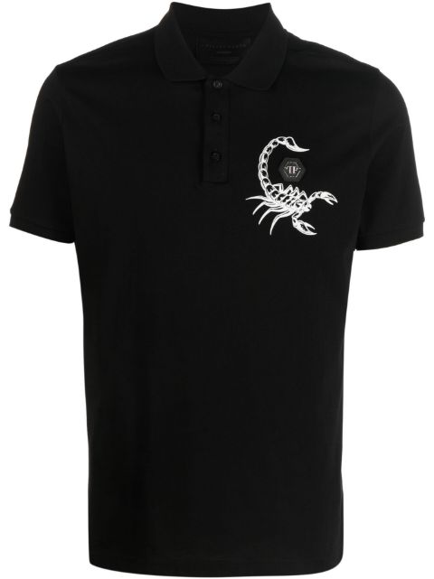 Philipp Plein Scorpion-print polo shirt Men