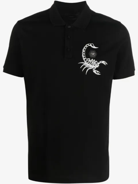 Philipp Plein playera tipo polo con estampado Scorpion